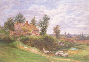 Scena di Campagna con Mulini a Vento